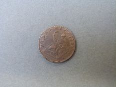 George I Hibernia farthing 1724 NVF Dei.