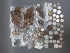 An amateur collection of UK and overseas coinage, 19thC onwards but includes Charles II farthing,