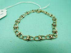 A 9ct gold link bracelet (7.