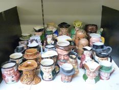 A collection of character and toby jugs by Midwinter, Sylvac, Wood,