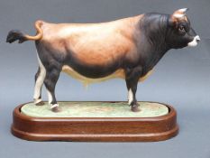 Royal Worcester Jersey bull modelled by Doris Lindner, limited edition 281/500,