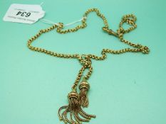 A 9ct gold watch chain, 25.