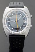 Omega Memomatic gentleman's automatic stainless steel wristwatch with date aperture, alarm function,