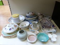 A collection of ceramics including Royal Worcester 'Evesham', Minton Haddon Hall, Portmeirion,
