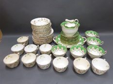 A quantity of 19thC teaware with floral decoration,