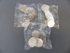 Three sealed bags of Squirrel Nutkin 50 pence uncirculated coins,