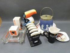 A collection of Guinness-related and other ceramics to include Carltonware shaker,
