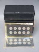 An amateur collection of English sixpences mounted in cards, ranging from 1954-1966,