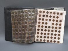 An amateur coin collection in an album, Victoria onwards, good proportion of silver content,