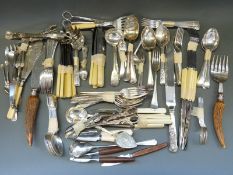 A quantity of silver plated cutlery including some sets
