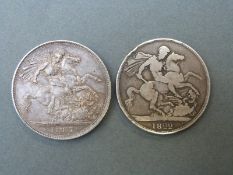 An 1882 George IIII crown,