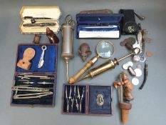 A quantity of collectables including a boxed Scheaffer White Dot propelling pencil, pens,