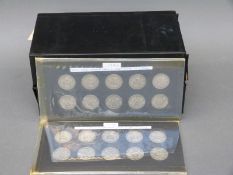An amateur collection of English shillings includes pre 1947 silver (estimated weight approximately