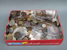 A quantity of sundry UK and overseas coinage Victoria onwards,