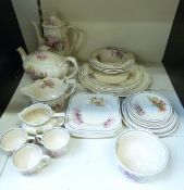 Royal Doulton part tea set in the Orchid pattern,