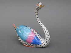 Herend fishnet swan,