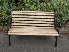 A garden bench length 123cm