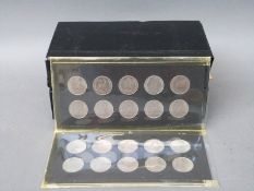 An amateur collection of early UK decimal 10 pence coins ranging from 1970-1974,