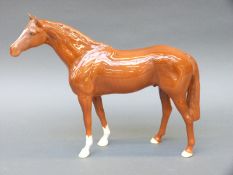 Beswick large chestnut racehorse