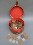 A collection of UK and overseas coinage including Irish Free State,