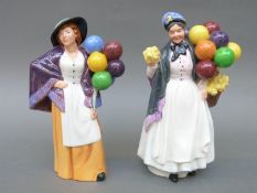 Two Royal Doulton figures Balloon Lady HN 2935 and Biddy Penny Farthing HN 1843
