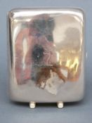 A hallmarked silver cigarette case, Chester 1903,
