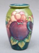 A Moorcroft vase in the Finches pattern,
