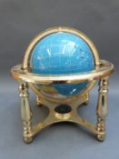 A small pietra dura globe,