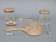 Two sets of hallmarked silver sugar tongs, weight 45g,