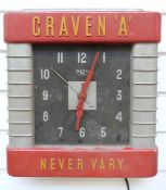 A vintage Smith Sectric Craven 'A' advertising clock,