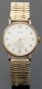 Vertex Revue 9ct gold gentleman's wristwatch with subsidiary seconds dial, gold hands,