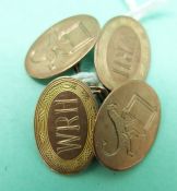 A pair of 9ct gold cufflinks,