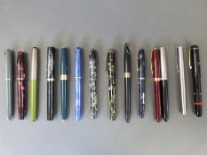 A quantity of pens to include Conway Stewart 12 and 75, Parker 17, Osmiroid 65, Summit S.