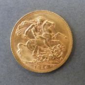 An 1914 gold full sovereign