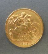 An 1903 gold full sovereign