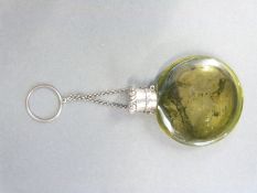 A circular painted glass,