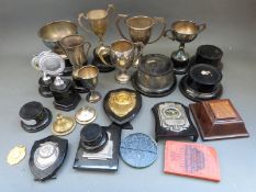 A quantity of trophies,
