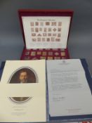 Cased Empire Collection of silver stamps,