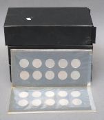 An amateur collection of early UK decimal 5 pence coins ranging from 1968-1975,