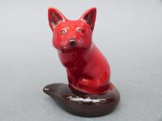 Royal Doulton flambe fox,