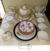A collection of Royal Worcester Royal Garden teaware, Royal Albert Golden Glory,