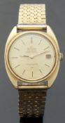 Omega Constellation gold plated gentleman's automatic wristwatch with date aperture two tone hands