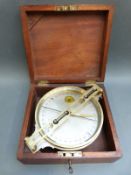 A G Mason & Co Victorian brass mining surveyor's dial or compass, max diameter 24cm,