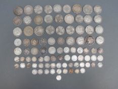 A quantity of pre 1920 English silver coinage, approximately 500g, to include gradeable examples,