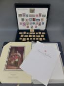 Cased Treasures from the Royal Collection silver gilt stamps,