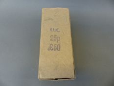 A pack of 25 pence Royal commemorative crowns for 1972, still in original wraps, box stamped UK 25p,