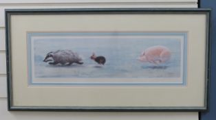 Two William Geldart signed limited edition prints (593/850) The Chase II 19 x 61cm and (147/850)