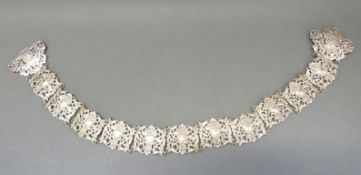 An ornate late 19th/early 20thC plated nurse's or similar belt,