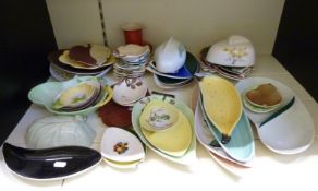 A collection of retro Carltonware salad ware,