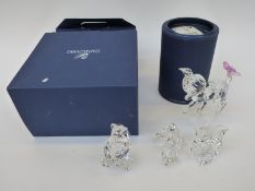 Four Swarovski Crystal Disney animals Bambi, Thumper,